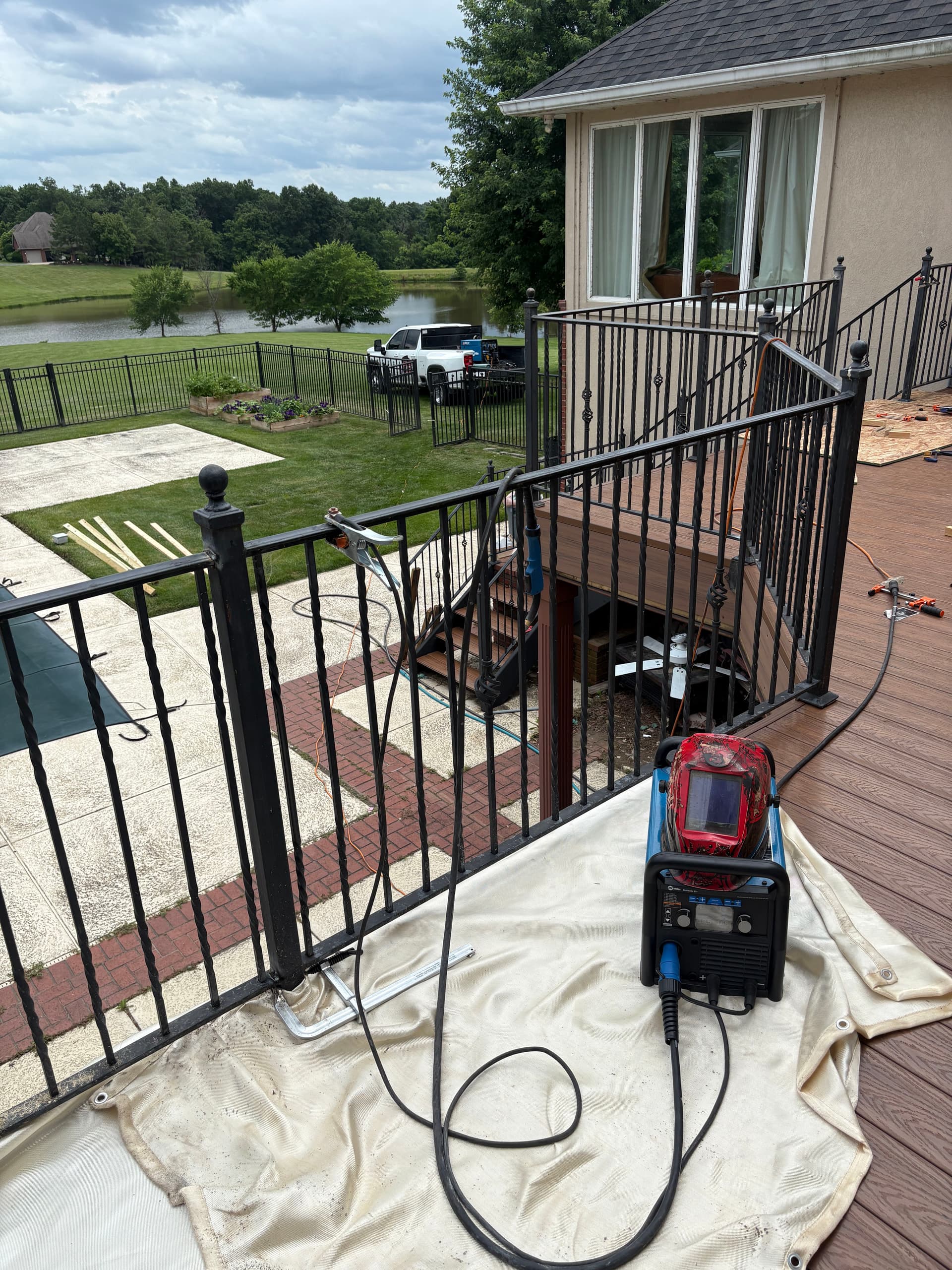 Gallery photos for Iron Handrail Repair on a Brand-New Deck Done Right: Image #2