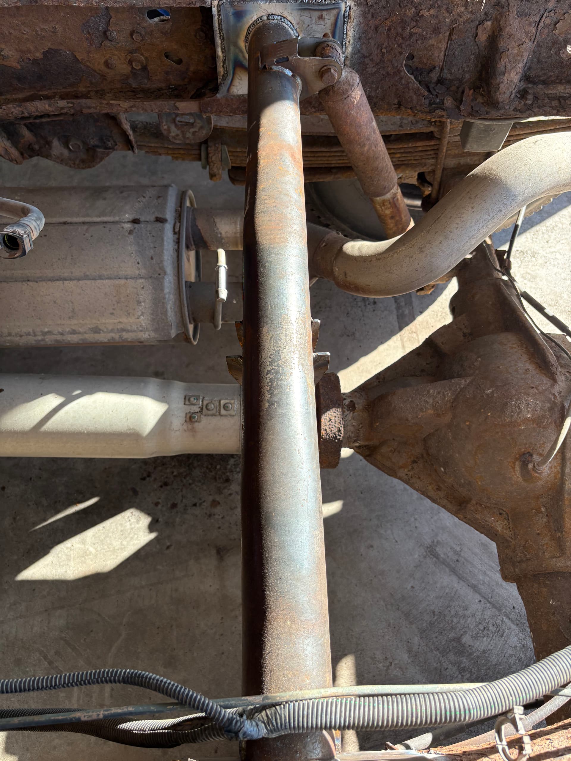 Gallery photos for Chevy 3500 Fuel Tank Cross Member Replacement in Progress: Image #3