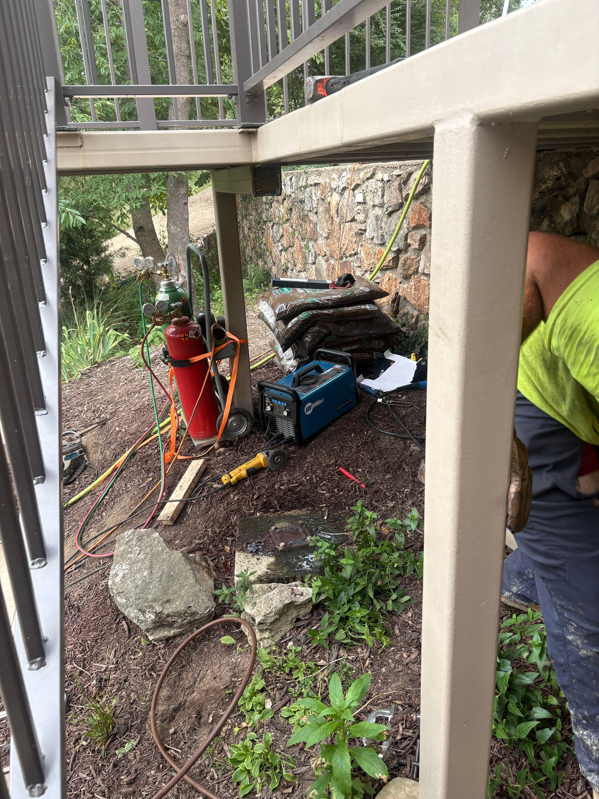 Gallery photos for Cracked Balcony Posts Split by Ice Get Cut Out and Replaced: Image #6