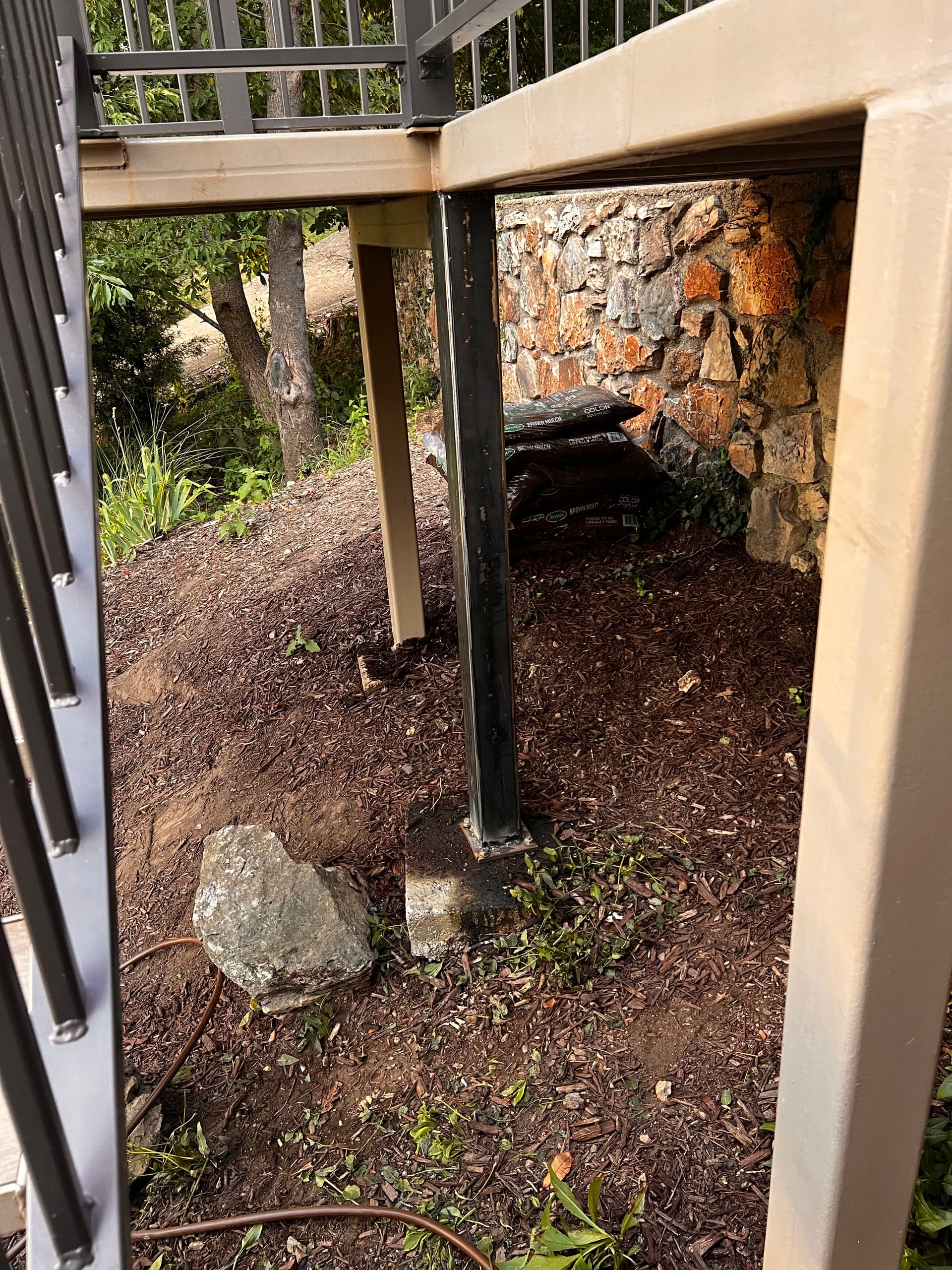 Gallery photos for Cracked Balcony Posts Split by Ice Get Cut Out and Replaced: Image #7