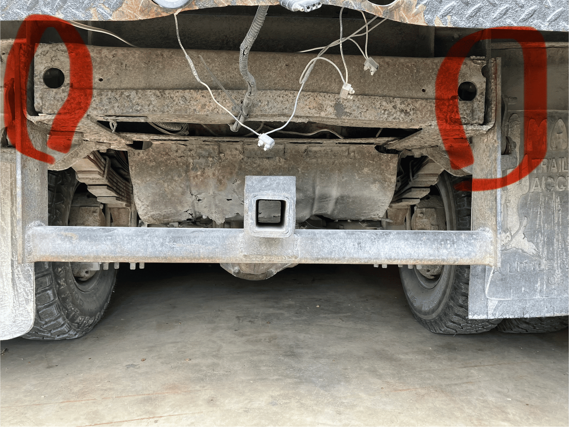 F550 Receiver Hitch Welded Solid With Added Gusset Reinforcement image